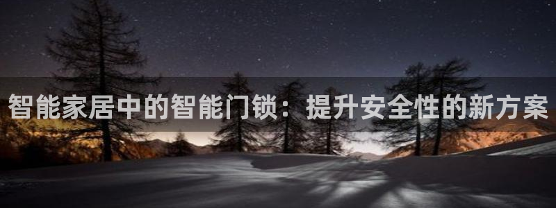 利记平台官网：智能家居中的智能门锁：提升安全性的新方案