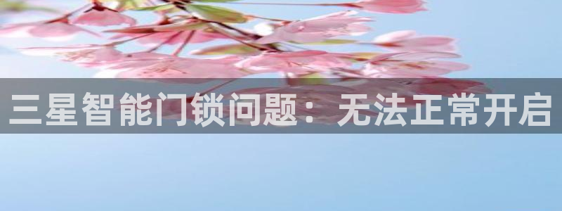 大利来记官网：三星智能门锁问题：无法正常开启