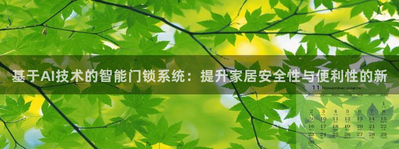 sbo利记体育官网：基于AI技术的智能门锁系统：提升家居安全
