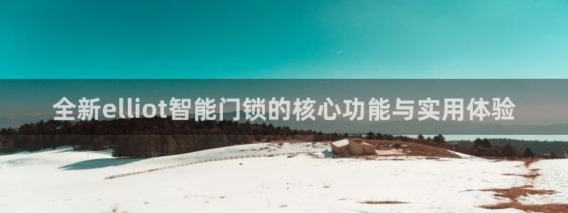 利记官网电脑版：全新elliot智能门锁的核心功能与实用体验