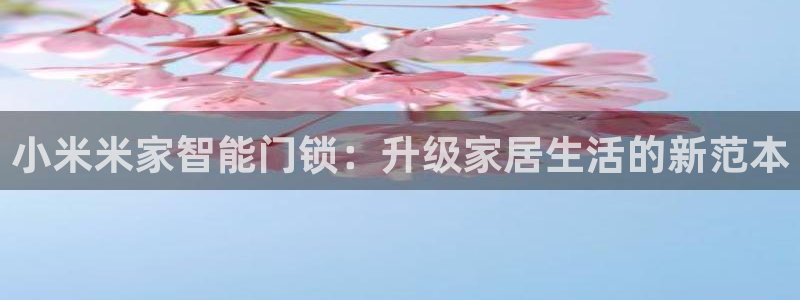利记官网行业领导者：小米米家智能门锁：升级家居生活的新范本