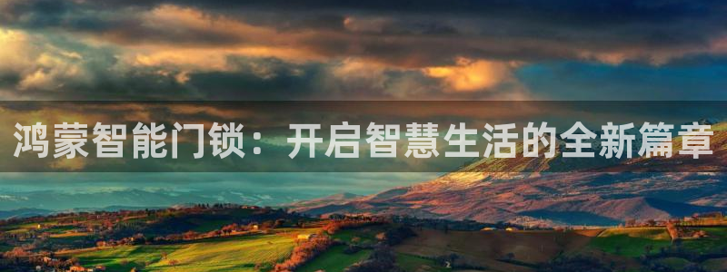 万利记加盟官网电话：鸿蒙智能门锁：开启智慧生活的全新篇章