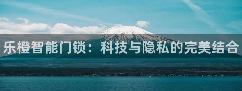 利记官网是什么：乐橙智能门锁：科技与隐私的完美结合