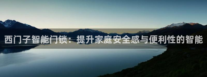 sbo利记体育官网注册：西门子智能门锁：提升家庭安全感与便利