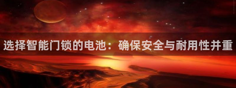 sbo利记体育官网：选择智能门锁的电池：确保安全与耐用性并重