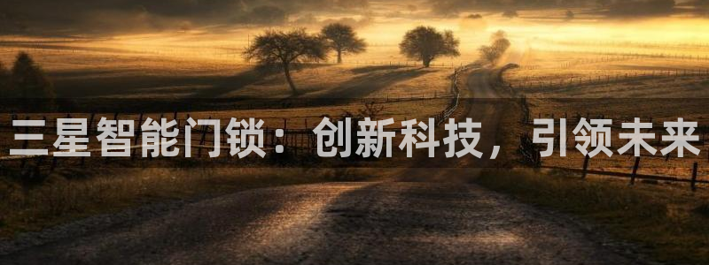 利记彩票官网：三星智能门锁：创新科技，引领未来